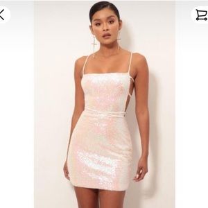 Iridescent mini dress